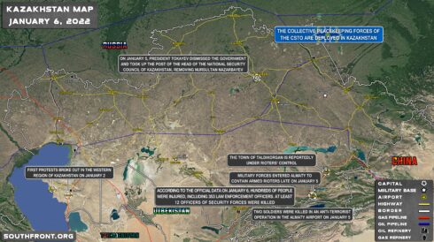 Military Situation In Kazakhstan On January 6, 2022 (Map Update)