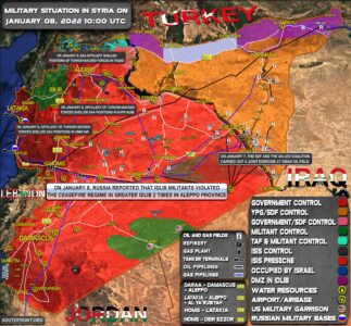 Military Situation In Syria On January 8, 2022 (Map Update)