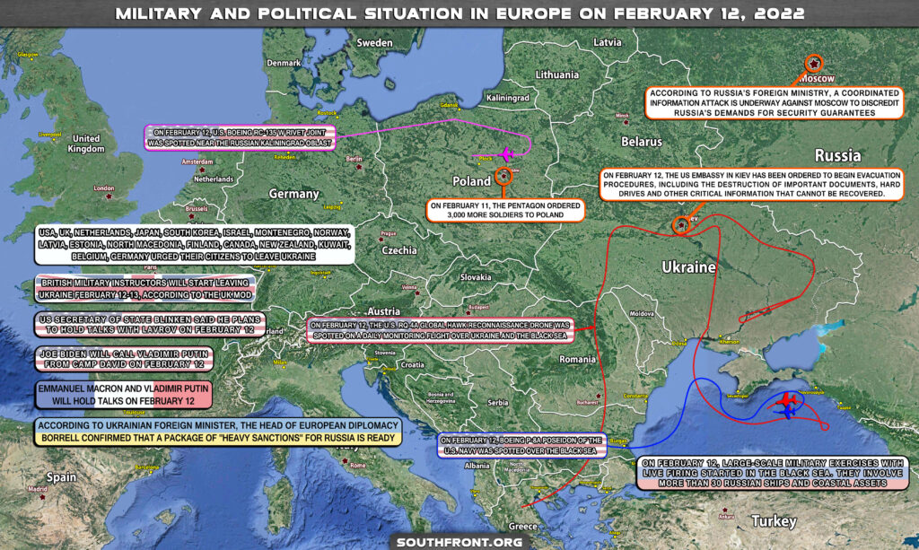 Military And Political Situation In Europe On February 12, 2022 (Map Update)