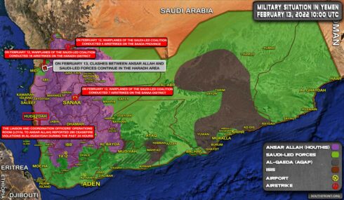 Military Situation In Yemen On February 13, 2022 (Map Update)