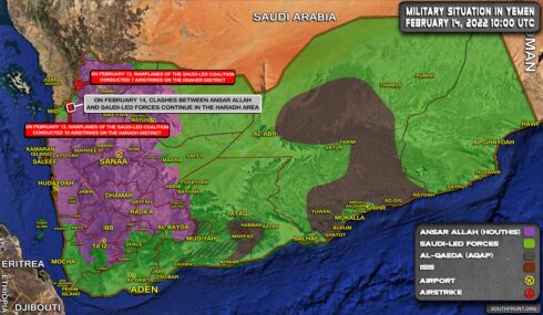 Military Situation In Yemen On February 14, 2022 (Map Update)