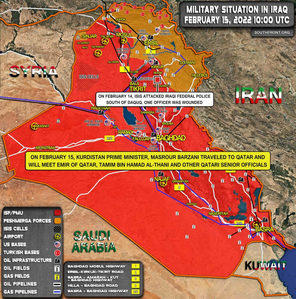 Military Situation In Iraq On February 15, 2022 (Map Update)