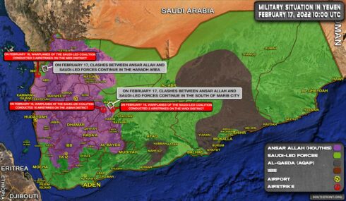 Military Situation In Yemen On February 17, 2022 (Map Update)