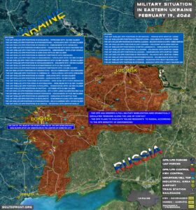 Military Situation In Eastern Ukraine On February 19, 2022 (Map Update)