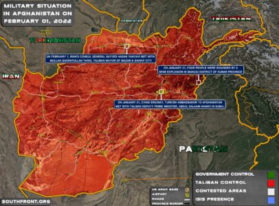 Military Situation In Afghanistan On February 1, 2022 (Map Update)