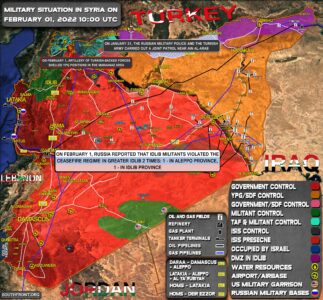 Military Situation In Syria On February 1, 2022 (Map Update)