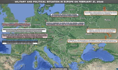 Military And Political Situation In Europe On February 21, 2022 (Map Update)