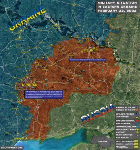 Military Situation In Eastern Ukraine On February 22, 2022 (Map Update)