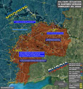 Military Situation In Eastern Ukraine On February 23, 2022 (Map Update)