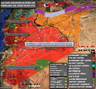 Military Situation In Syria On February 23, 2022 (Map Update)