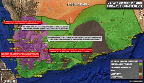 Military Situation In Yemen On February 24, 2022 (Map Update)