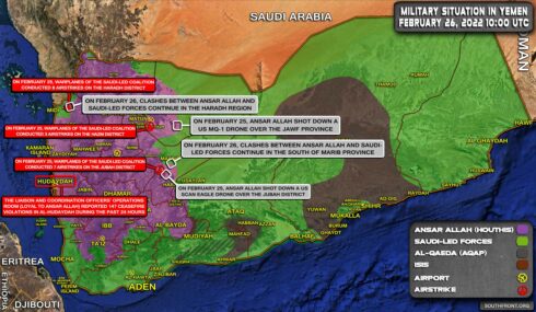 Military Situation In Yemen On February 26, 2022 (Map Update)