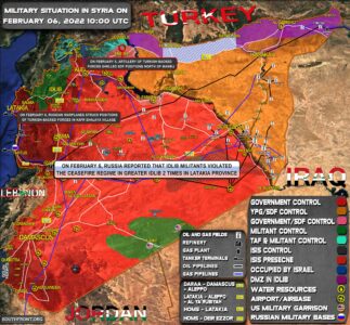 Military Situation In Syria On February 6, 2022 (Map Update)