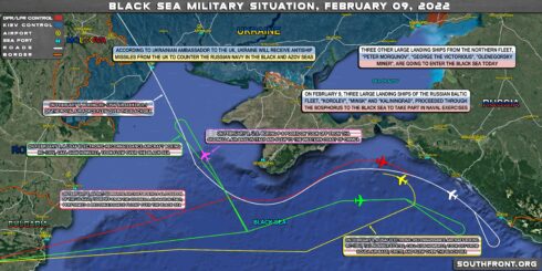 Military Situation In The Black Sea Region On February 9, 2022 (Map Update)