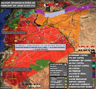 Military Situation In Syria On February 9, 2022 (Map Update)