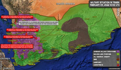 Military Situation In Yemen On February 9, 2022 (Map Update)