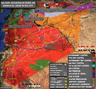 Military Situation In Syria On March 12, 2022 (Map Update)