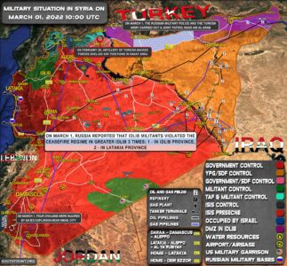 Military SItuation In Syria On March 1, 2022 (Map Update)