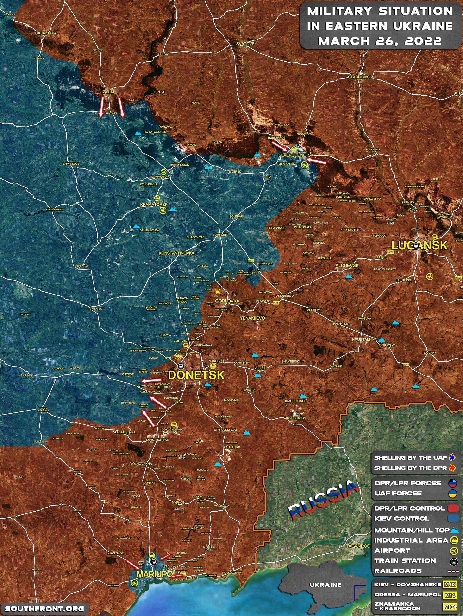 Military Situation In Eastern Ukraine On March 26, 2022 (Map Update)