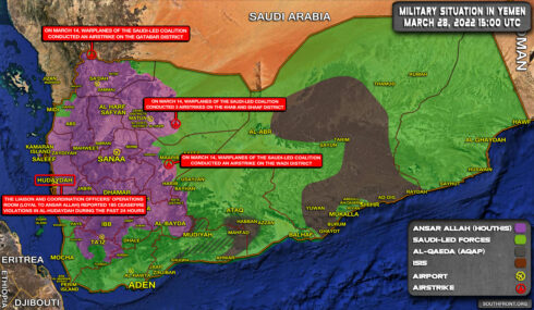 Military Situation In Yemen On March 28, 2022 (Map Update)