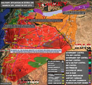 Military Situation In Syria On March 29, 2022 (Map Update)