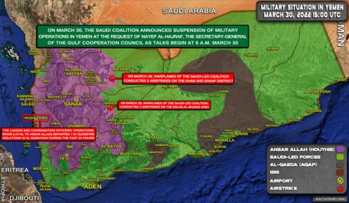 Military Situation In Yemen On March 30, 2022 (Map Update)