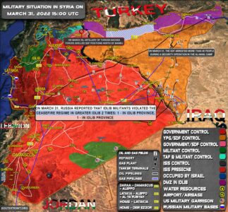 Military Situation In Syria On March 31, 2022 (Map Update)