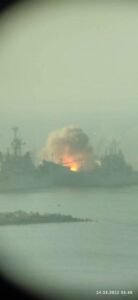 BREAKING: Russian Large Landing Ship Exploded In Ukrainian Port Of Berdyansk (Videos)