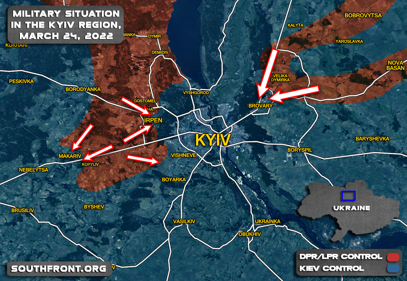 Military Situation In Kiev On March 24, 2022 (Map Update)