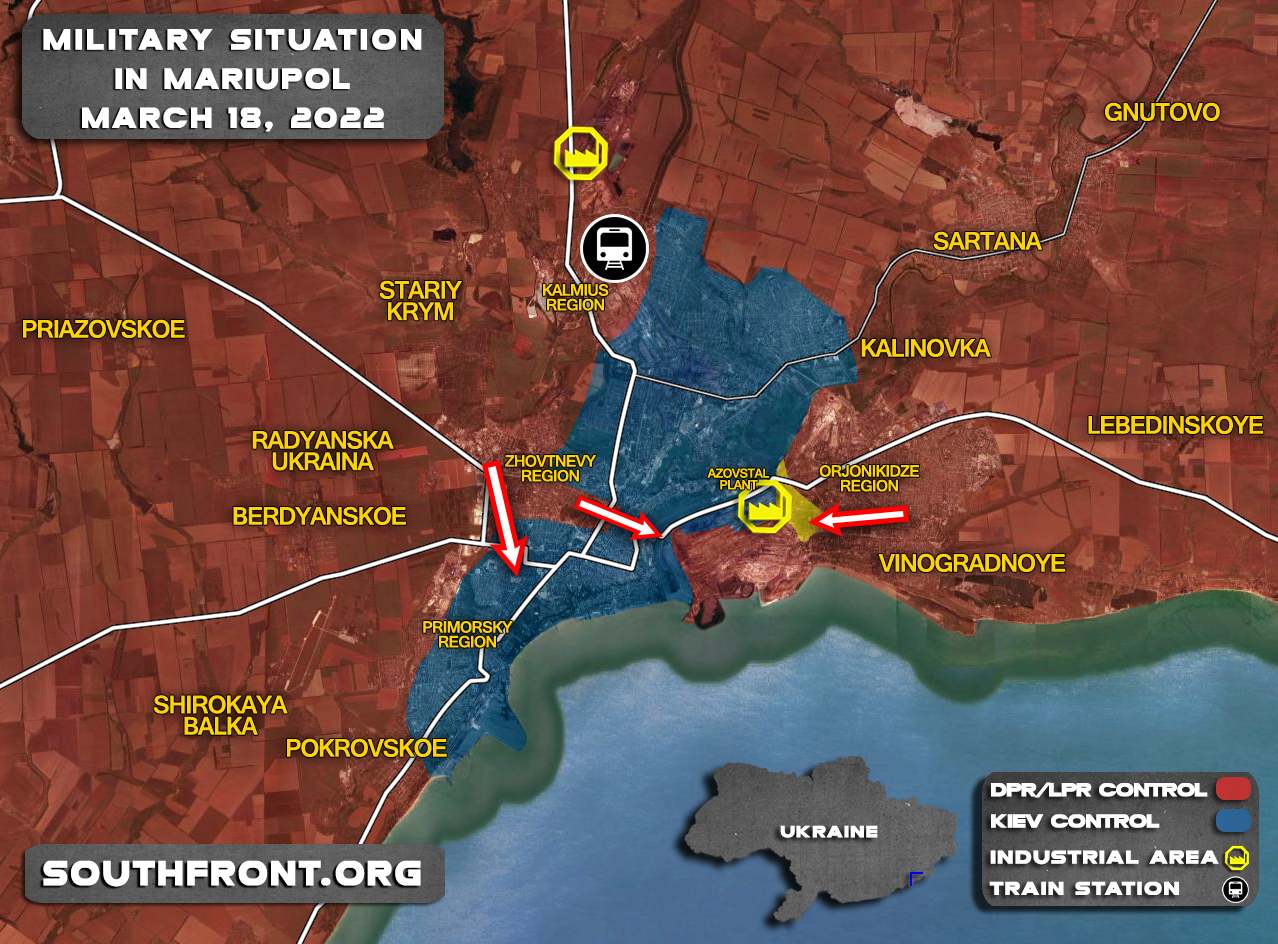 Military Situation In Mariupol On March 18, 2022 (Map Update)