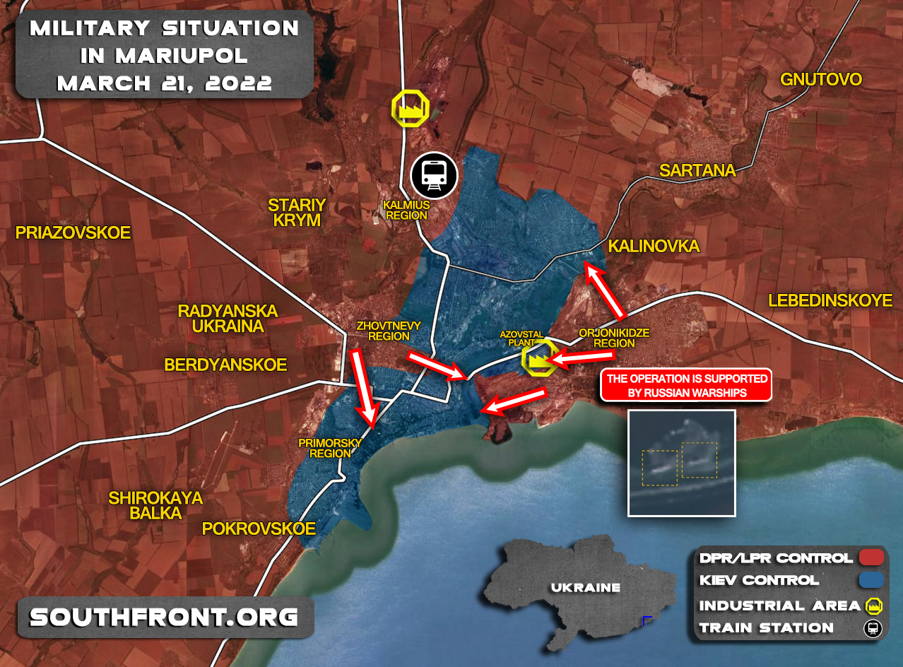 Military Situation In Mariupol On March 21, 2022 (Map Update)