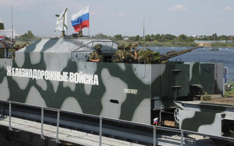 In Video: First Russian Armored Train Spotted In Southern Ukraine