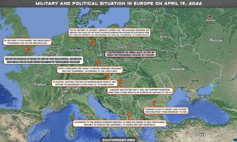 Military And Political Situation In Europe On April 19, 2022 (Map Update)