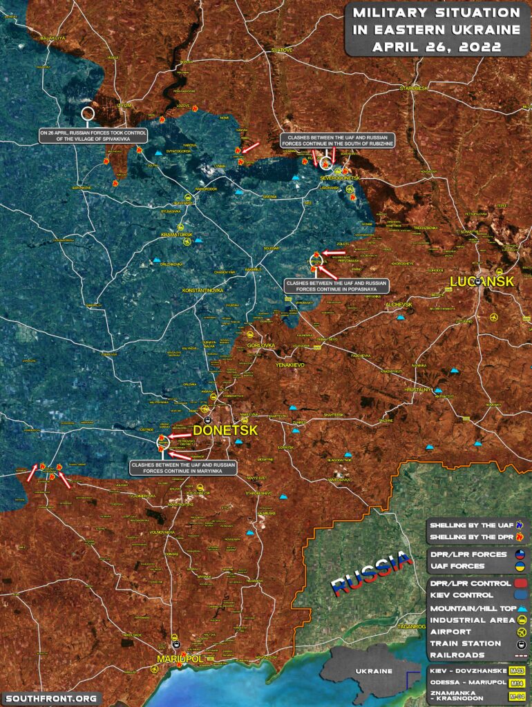 Military Situation In Eastern Ukraine On April 26, 2022 (Map Update)