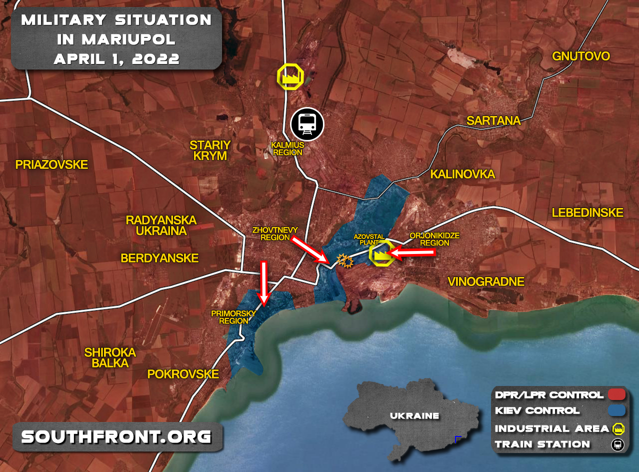 Military Situation In Mariupol On April 1, 2022 (Map Update)