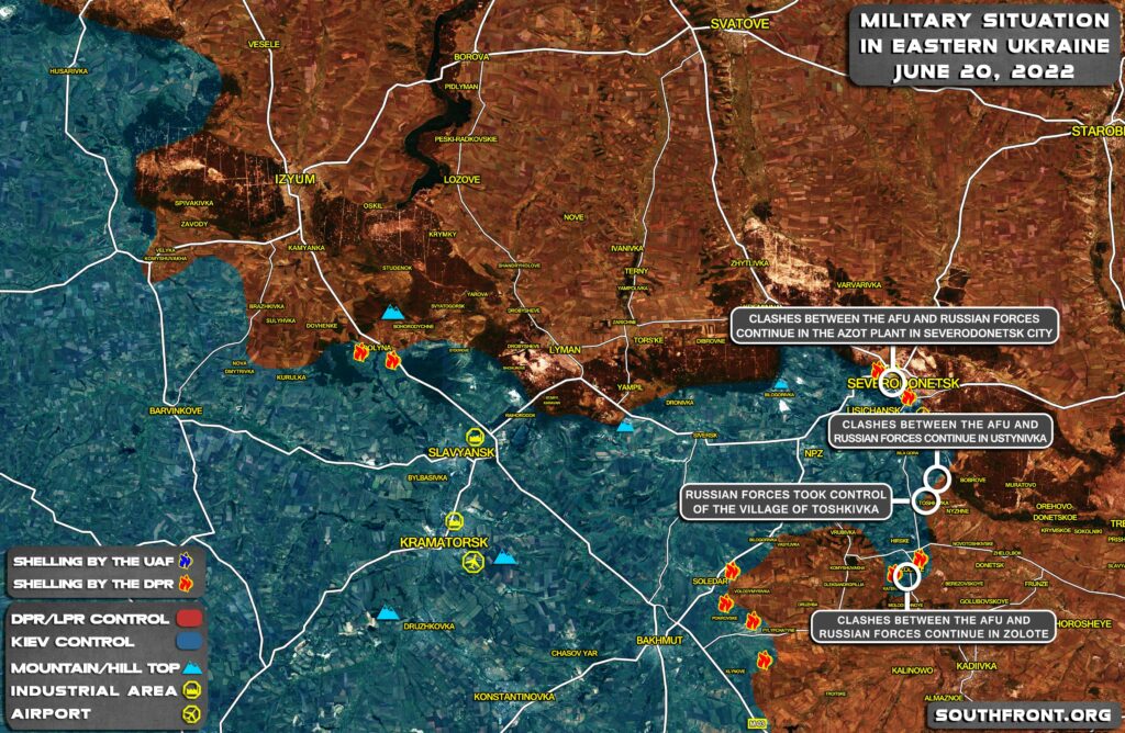 Military Situation In Eastern Ukraine On June 20, 2022 (Map Update)