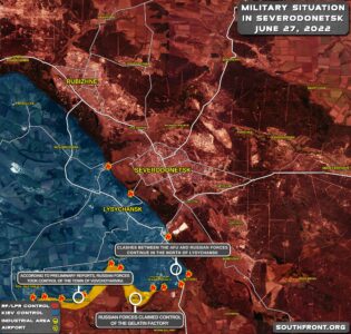 Military Situation In Severodonetsk-Lisichansk On June 27, 2022 (Map Update)