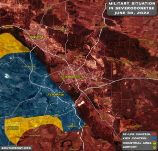 Military Situation In Severodonetsk-Lisichansk On June 30, 2022 (Map Update)