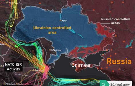 Maps: Activity Of NATO Reconnaissance Aircraft Over Ukrainian Border