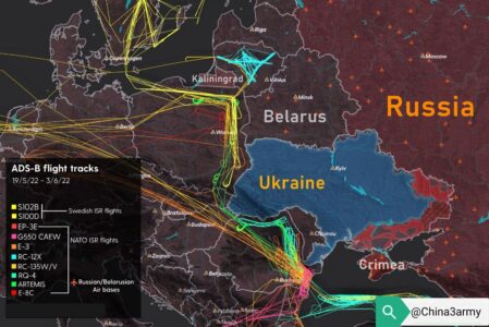 Maps: Activity Of NATO Reconnaissance Aircraft Over Ukrainian Border