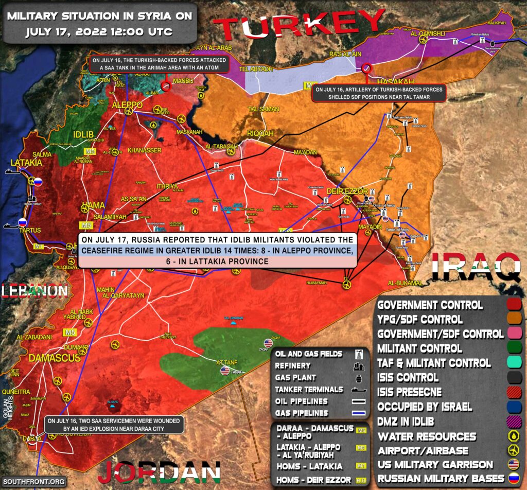 Military Situation In Syria On July 17, 2022 (Map Update)