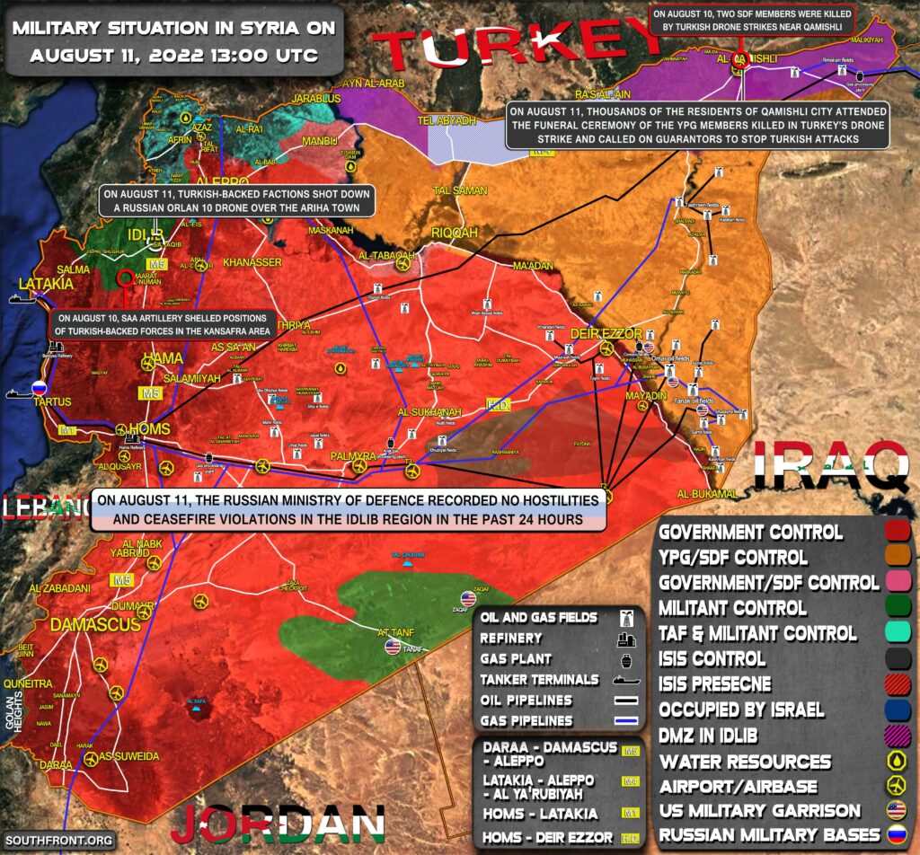 Military Situation In Syria On August 11, 2022 (Map Update)