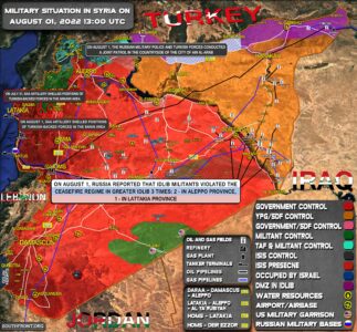 Military Situation In Syria On August 1, 2022 (Map Update)