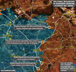 Military Situation In Ukraine, Slavyansk-Kramatorsk Region, On August 20, 2022 (Map Update)