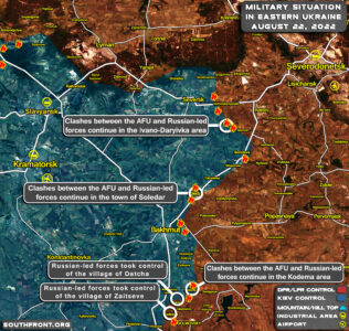 Military Situation In Ukraine, Slavyansk-Kramatorsk Region, On August 22, 2022 (Map Update)