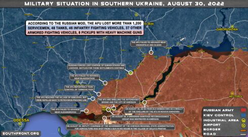 Military Situation In Southern Ukraine On August 30, 2022 (Map Update)