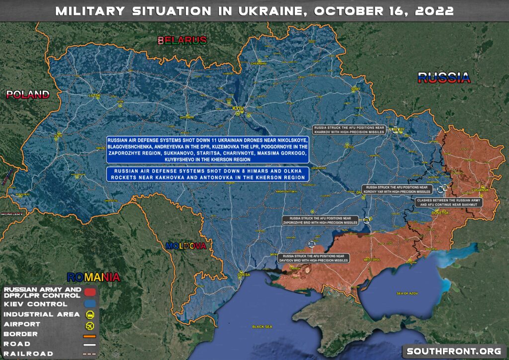 Military Situation In Ukraine On October 16, 2022 (Map Update)