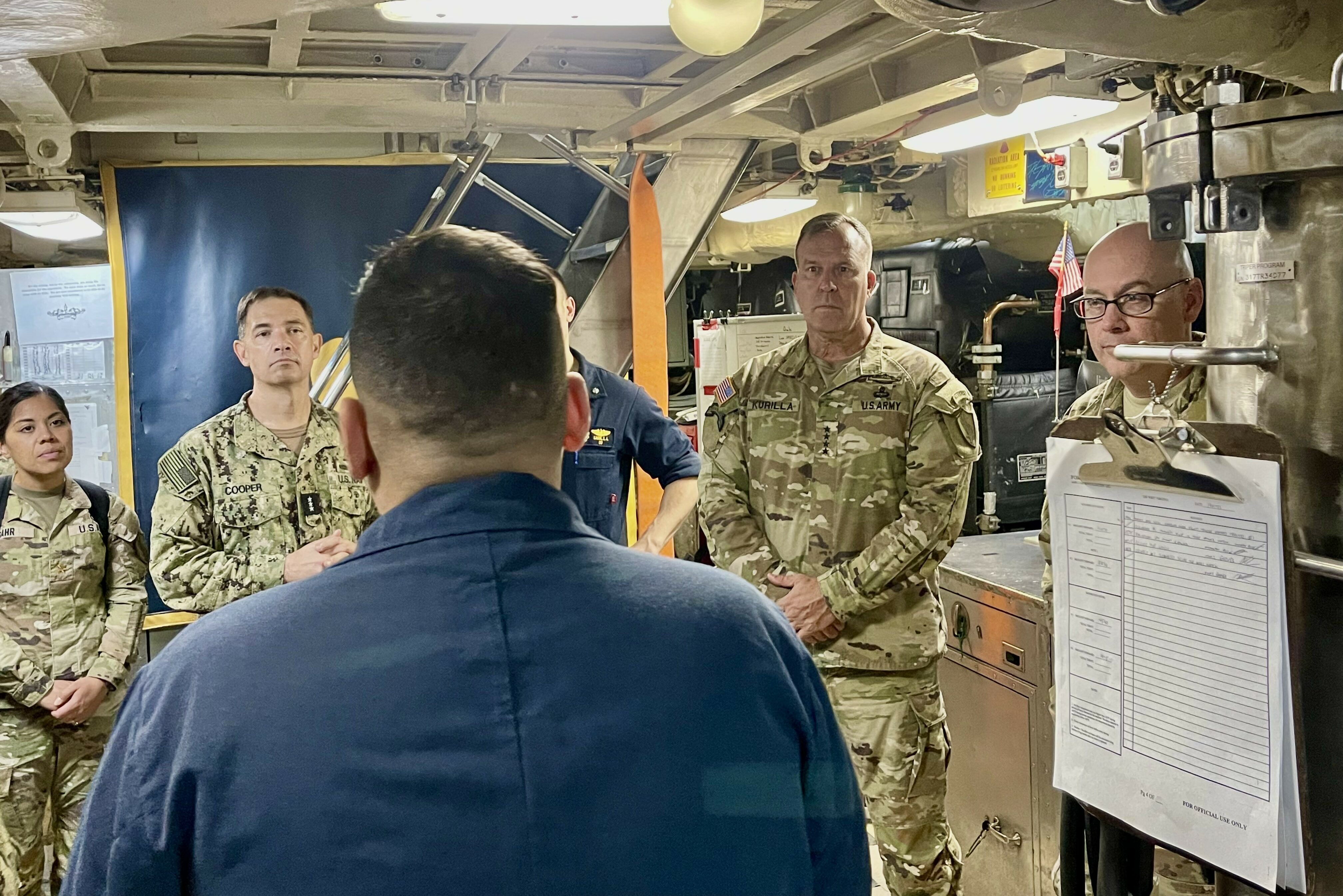 U.S. Commander Pays Rare Visit To Nuclear Submarine Near Iran Waters (Photos)