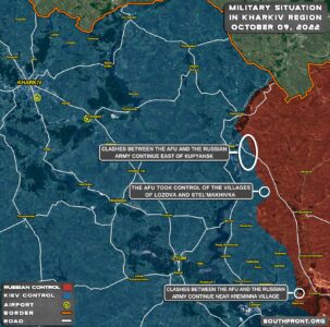 Ukrainian Offensive In North-Eastern Ukraine On October 9, 2022 (Map Update)