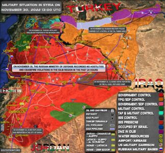 Military Situation In Syria On November 30, 2022 (Map Update)